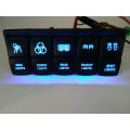 Marine Waterproof 12V Rocker Switches with Two-Color LED Lights Il Passaggio Di Automobili